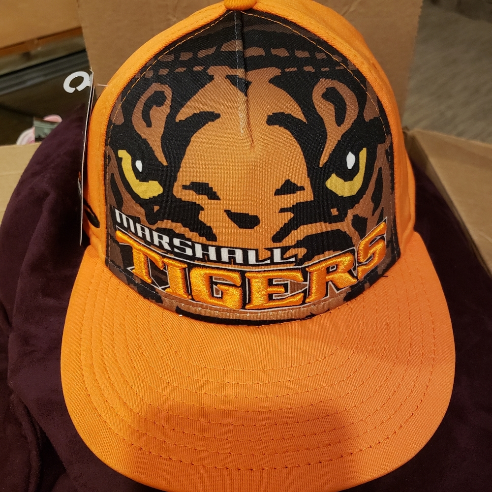 Marshall MN High School TIGERS Football Orange Performance Wick Hat New